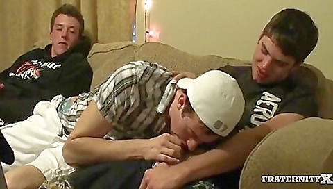 Group gang-banged with some hardcore cum on a brunette