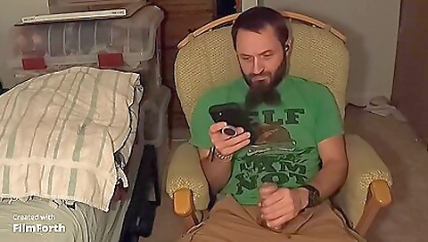 Big cock solo sex of a horny dude with a huge tool