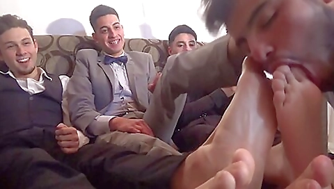 Group sex with gangsters and sluts in amateur clip