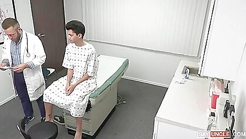 Young brunette girl fucked hard and good in a medical class