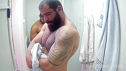 Latina beauty with tattooed body is getting two big cocks in her
