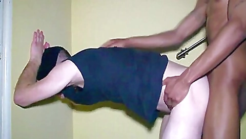 Amateur black chick with a big black cock gets fucked