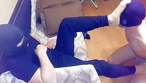 Military uniform man nails his subordinate for humiliation