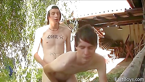 Busty brunette in a large panty gets her ass fucked