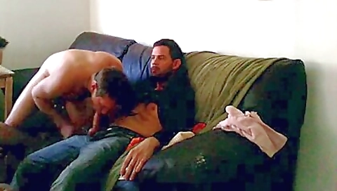 Black and brunette threesome video in a hot sex scene