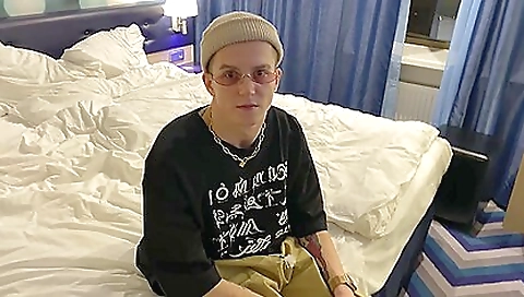 Hot brunette gets picked up and fucked in a hotel room
